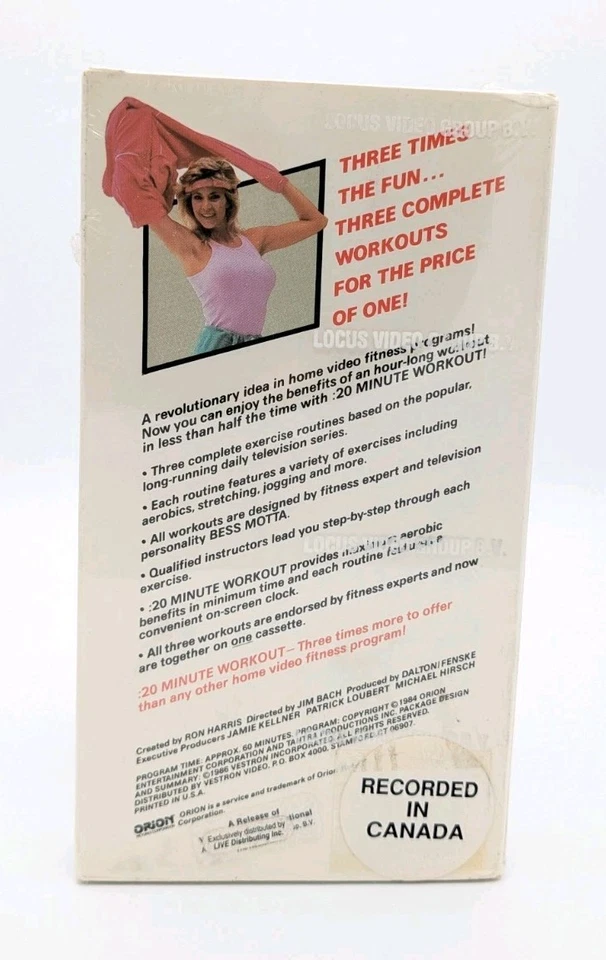 20 Minute Workout - Still Sealed! Orion BETA Home Video Sexy 80s - Image 4 of 4