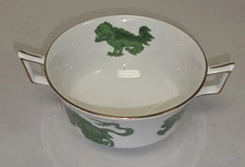 RARE Wedgwood Chinese Tigers Double Handled Cream Soup Bowl Bone China 