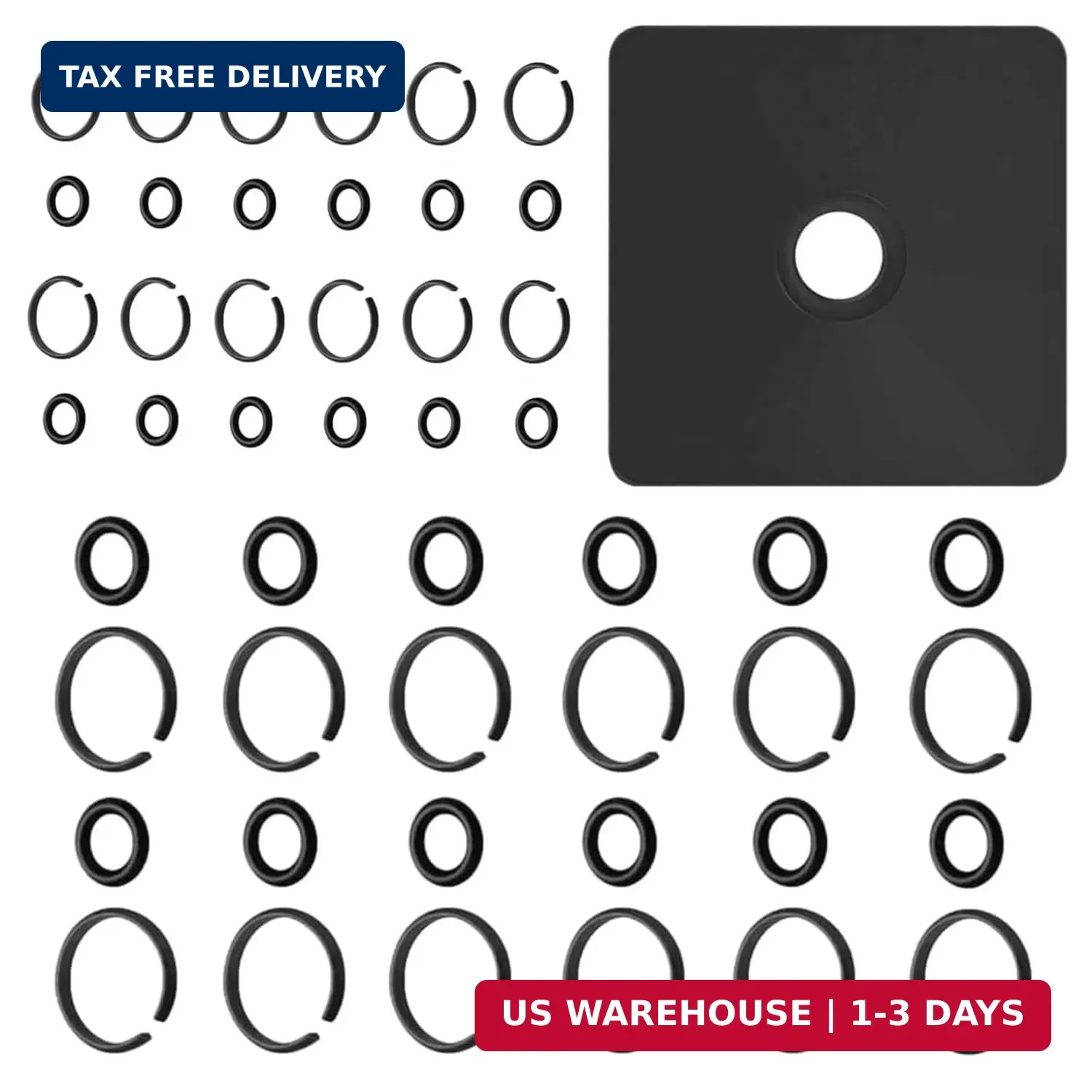 3/8 & 1/2 in Impact Retaining Rings Kit with O-Ring and Pad Retaining Ring 12+12