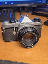 READ Pentax Me Super 35mm SLR Camera W/ 50mm f/2 lens Light Meter Works