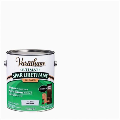 Varathane Satin Clear Exterior Low VOC Spar Urethane, 1 Gal. 242182 Pack of 2