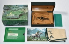 VTG Authentic Rolex Ladies Datejust 691733 Blue Diamond Dial 18K Gold w Box 1988
