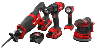 #ad CRAFTSMAN Cordless 4 Tool Kit CMCK403D2 $149.00