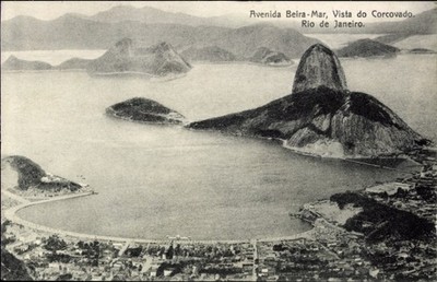 Ak Rio de Janeiro Brasilien, Avenida Beira-Mar, Corcovado, ... - 4931986