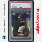 2023 BOWMAN DRAFT #BDC-14 PAUL SKENES CHROME 1ST PROSPECT PSA 9