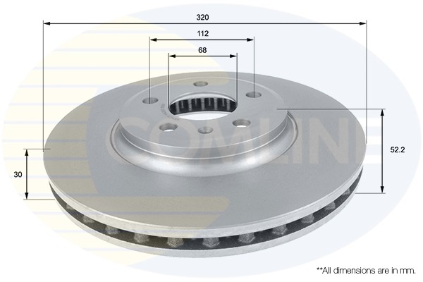 2 PCS COMLINE ADC1477V Brake Disc