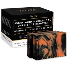 Charcoal Kojic Acid Turmeric Black Soap Bar Dark Spot Remover for Body or Face