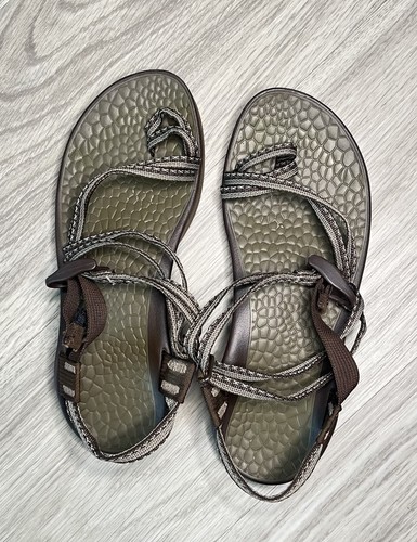 CHACO  ZX 2 Fantasia Strap  BROWN TOE LOOP  HIKING SANDALS  WOMEN'S 8 *Tiny Flaw - Picture 12 of 12