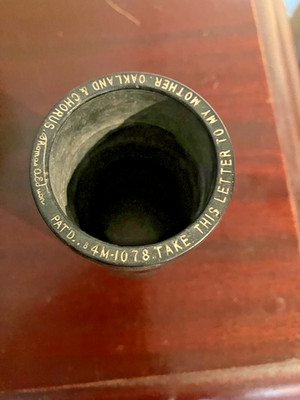 Edison 4 Minute Record #1078 ''Take This Letter to My Mother'' Will Oakland