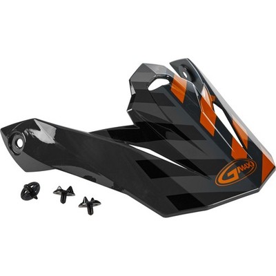 GMax MX-86 Fame Visor with Screws - Dark Grey/Orange G086067