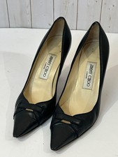 Jimmy Choo Black Pump Heels Black Pointed Toe Stiletto Size 36.5 Luxury