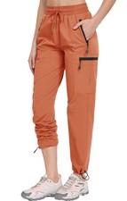 Women Hiking Pants Water Resistant Quick Dry Cargo Pockets Outdoor Travel Work