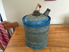 ANTIQUE GALVANIZED KEROSENE CAN ALL ORIGINAL Plastic Handle COLLECTOR — photo 3
