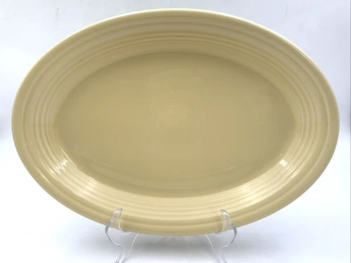 Fiesta Ware Ivory Large Oval Serving Platter 13-1/2 x 9-1/2” HLC USA Retired