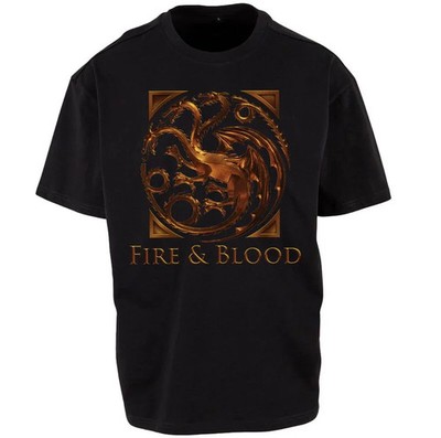 Game Of Thrones T-Shirt Unisex House of the Dragon - Fire & Blood Metal Emblem