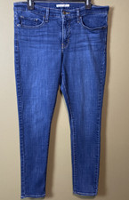 Levis 311 Shaping Skinny Jeans Women 32 Blue Dark Wash Mid Rise Stretch Cotton