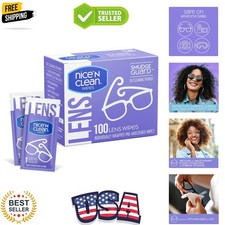 SmudgeGuard Lens Cleaning Wipes 100 Total Wipes Pre-Moistened Individually ...