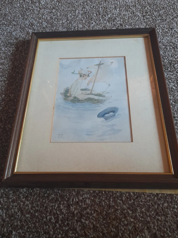 CUATRO IMPRESIONES ENMARCADAS DE 12'x10" Mabel lucie Attwell Peter Pan RARAS Foto 2 de 4