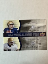 2013 Upper Deck University of Notre Dame #ATAD-QM Brady Quinn / Rhema McKnight