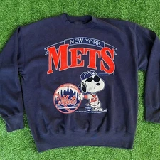 Remake New York Mets MLB Baseball Navy Color Sweatshirt Unisex Men Women