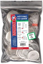 25 Buttons to Cover - Made in USA - Cover Buttons with Wire Eye Backs 75 (1 7/8"