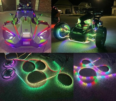 Tinted 8PCS 5FT Black Out PCB CHASING Light Strips for Slingshot Lighting Truck