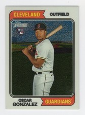 2023 Topps Heritage - Oscar Gonzalez #382 (RC) #/999 CHROME Cleveland Guardians