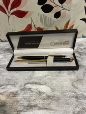 COLIBRI Pen & Letter Opener Dark Handle Gold Tone Desk Office