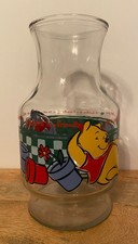 Vintage Disney Winnie the Pooh Glass Juice Carafe with Eeyore in the Garden