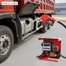 12V DC Electric Oil Fuel Diesel Transfer Pump W/ Mechanical Meter, Hose, Nozzle