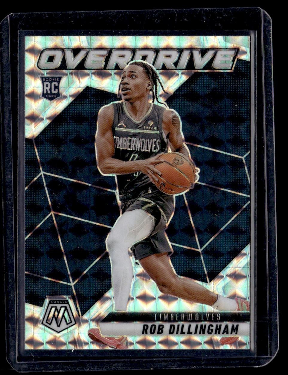 2024-25 Panini Mosaic Overdrive Rob Dillingham Rookie Minnesota Timberwolves #10