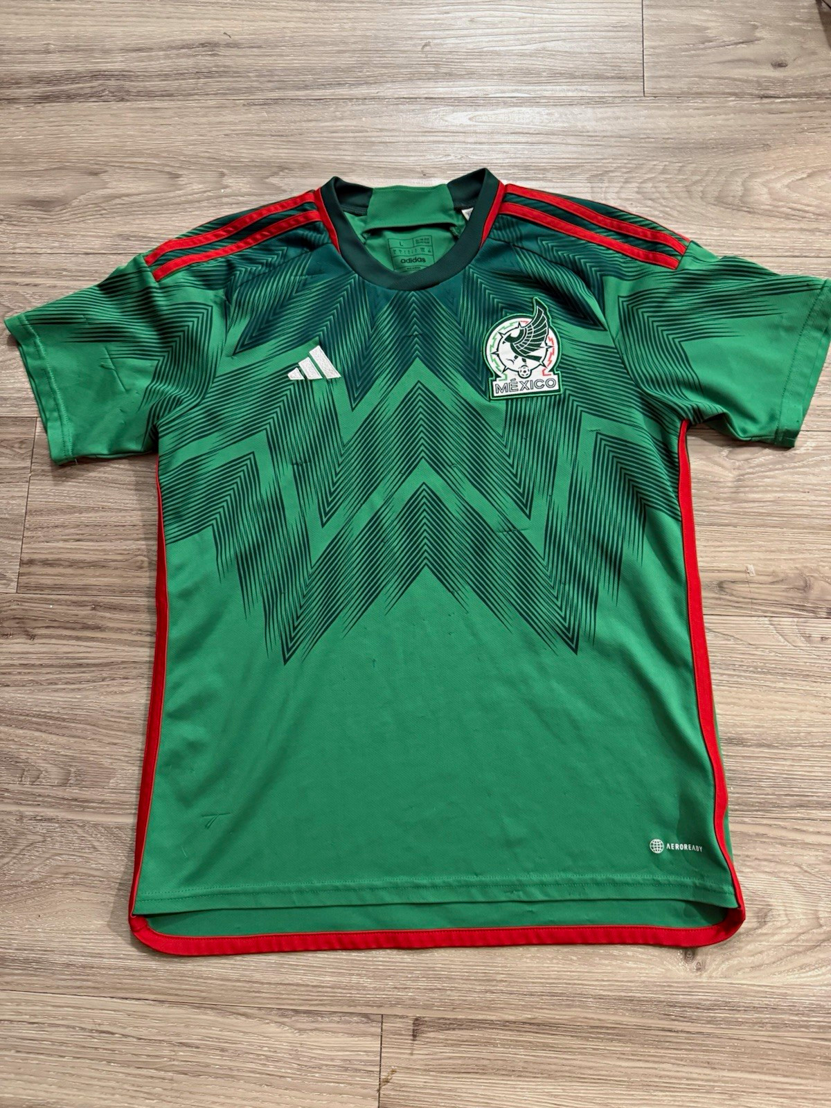 adidas Mexico National Team 2022  Authentic World Cup Home Jersey L