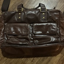 Vintage Fossil Dark Brown Leather Purse Shoulder Bag Crossbody