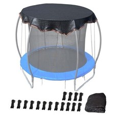Trampoline Shade Cover Round Outdoor Round Trampoline Cover for Sun 14FT Black