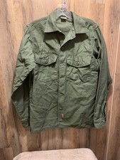 Vintage OG107 / Fatigue Shirt, Size 15 1/2" x 35" US Army 1970's K-30