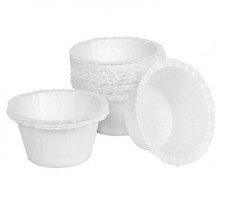 GpEme La Dolcetteria, set 30 pirottini da 6,5 cm, in carta da forno bianca
