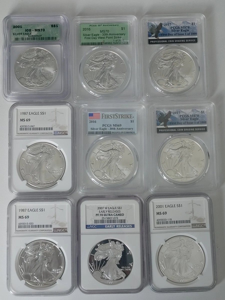 ICG 1987 Grade MS 69 Silver Bullion Coins for sale | eBay
