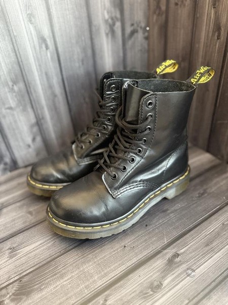 Women Dr. Martens Boots Black Leather 36 #3KHI