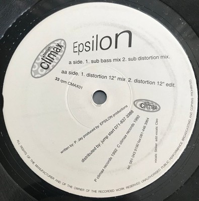 P. Jay - Epsilon (12'', EP)