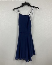 NWT Lulus Women Navy Sleeveless Back Out Flare Dress Size Medium