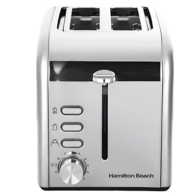 Hamilton Beach RISE 2-Scheiben Toaster Edelstahl, breite Schlitze, zusätzliche Funktionen
