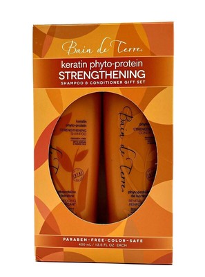 Bain De Terre Keratin Phyto-Protein Strengthening Shampoo/Conditioner Gift Set