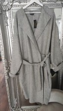 Polo Ralph Lauren Light Grey Wrap Wool Blend Coat Size Xxl Premium Quality 