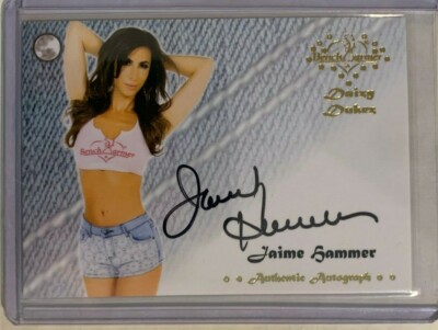 JAMIE SUMMER Auto On Card 2015 Benchwarmer Daizy Dukez