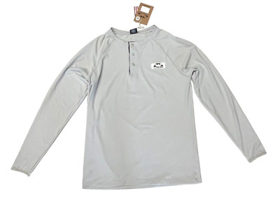 $119 Corbeaux Ajax Henley Base Layer Top NWT Size M or XL Glacier Gray Men's