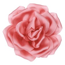 4" Silk Satin Flower Brooch Pin Large Peony Floral Lapel Pin Watermelon Red