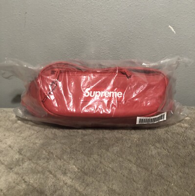Supreme Leather Waist Bag Red FW23