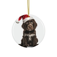 Spinoni Italiani Puppy - Ceramic Christmas Ornament - Printed in USA