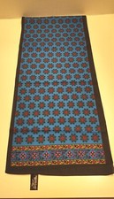 Vintage Scarf Made In Italy The Specialty House Blue Gold Red 48 Inches By 12...