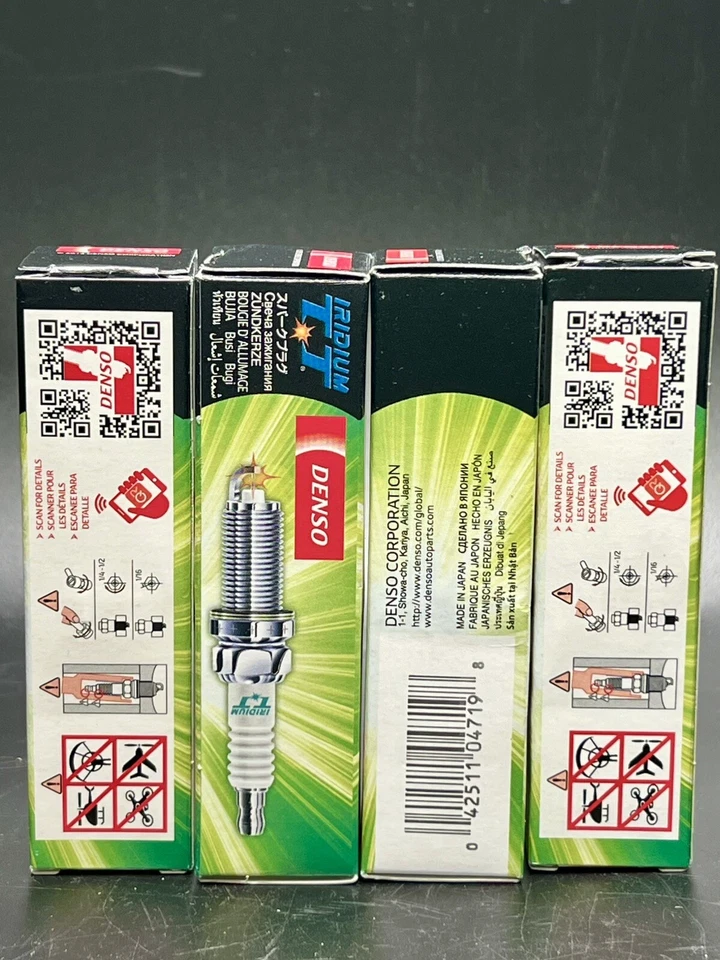 4 Spark Plugs Iridium Tt DENSO 4719 ITV20TT (4 Pack) 2018 Lincoln MKC 2.0 Liter - Image 3 of 4